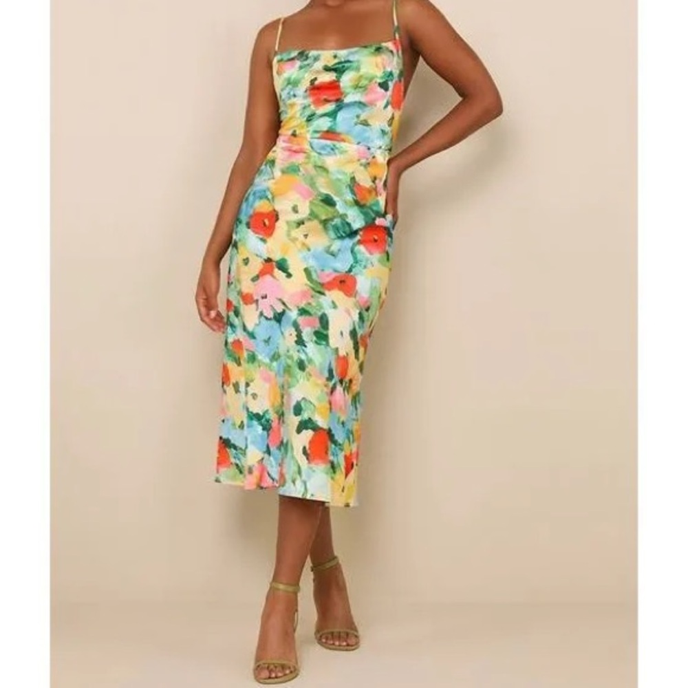 NWT Lost + Wander Floral Midi Dress - Multicolor